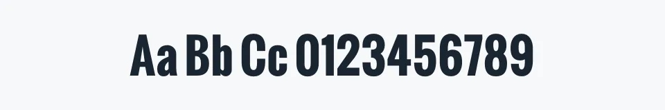 Rzeczywista próbka kroju Oswald — Aa Bb Cc 0123456789