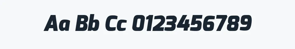 Rzeczywista próbka kroju Exo Sans — Aa Bb Cc 0123456789