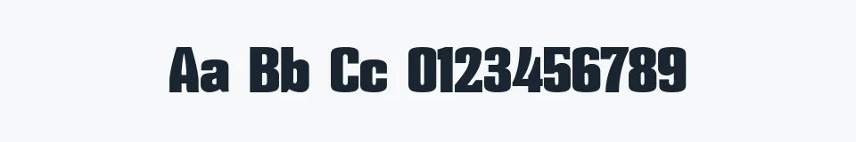 Rzeczywista próbka kroju Mikodacs — Aa Bb Cc 0123456789