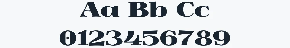 Rzeczywista próbka kroju Yokawerad — Aa Bb Cc 0123456789