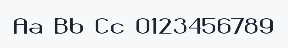 Rzeczywista próbka kroju okolaks — Aa Bb Cc 0123456789