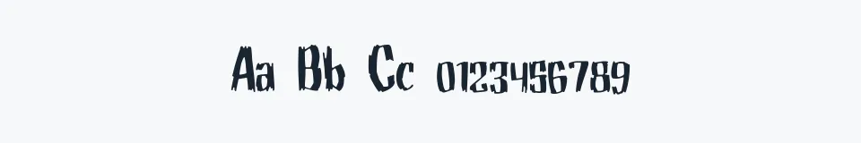 Rzeczywista próbka kroju Motrhead — Aa Bb Cc 0123456789