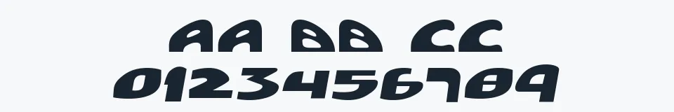 Rzeczywista próbka kroju pigpen — Aa Bb Cc 0123456789