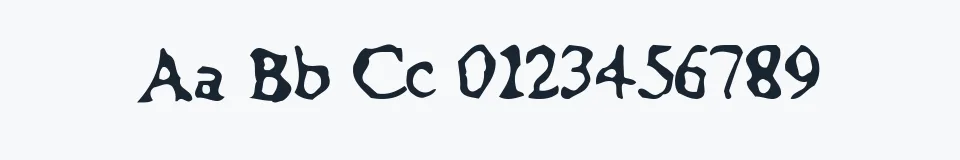 Rzeczywista próbka kroju Assimilation — Aa Bb Cc 0123456789