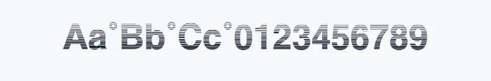 Rzeczywista próbka kroju ModernGradate — Aa Bb Cc 0123456789