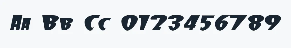 Rzeczywista próbka kroju BeetleJ — Aa Bb Cc 0123456789