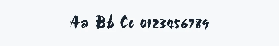 Rzeczywista próbka kroju Bolide — Aa Bb Cc 0123456789