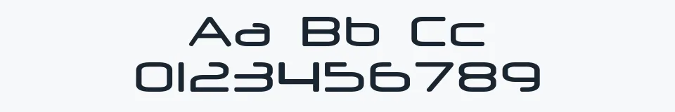Rzeczywista próbka kroju Neuropol — Aa Bb Cc 0123456789