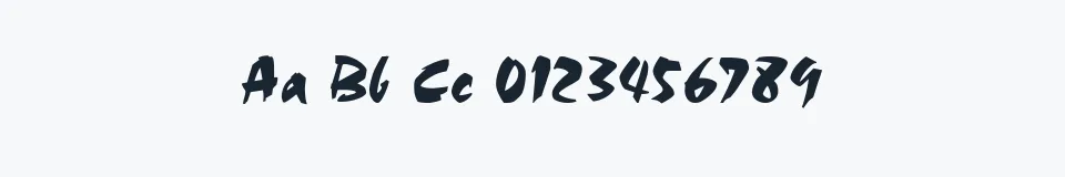Rzeczywista próbka kroju Choc — Aa Bb Cc 0123456789