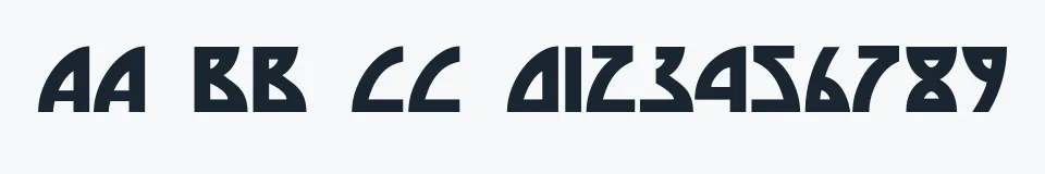 Rzeczywista próbka kroju Die Nasty — Aa Bb Cc 0123456789