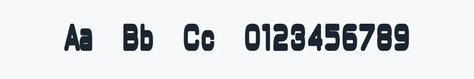 Rzeczywista próbka kroju Overload — Aa Bb Cc 0123456789