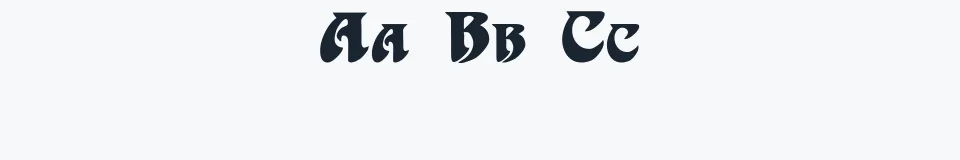 Rzeczywista próbka kroju Harbinger — Aa Bb Cc 0123456789