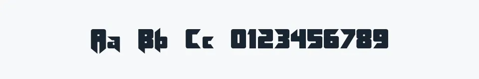 Rzeczywista próbka kroju Klingon — Aa Bb Cc 0123456789