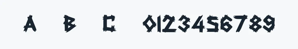 Rzeczywista próbka kroju Rockmaker — Aa Bb Cc 0123456789