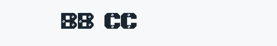 Rzeczywista próbka kroju ScrewedSW — Aa Bb Cc 0123456789