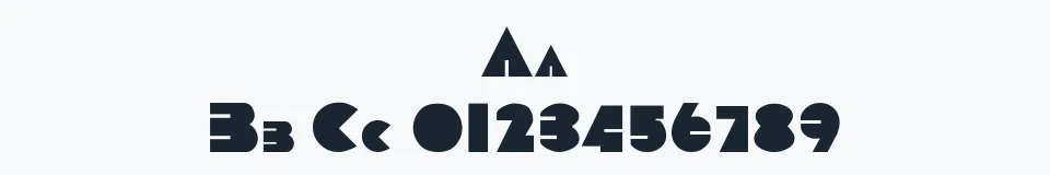 Rzeczywista próbka kroju Sharkstooth — Aa Bb Cc 0123456789