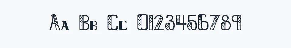 Rzeczywista próbka kroju BooBooKitty — Aa Bb Cc 0123456789