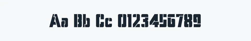 Podgląd czcionki Stencil Camera