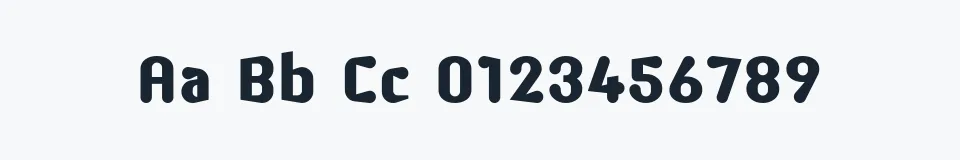 Rzeczywista próbka kroju Crem S — Aa Bb Cc 0123456789
