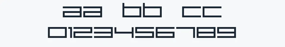 Rzeczywista próbka kroju SirClive — Aa Bb Cc 0123456789