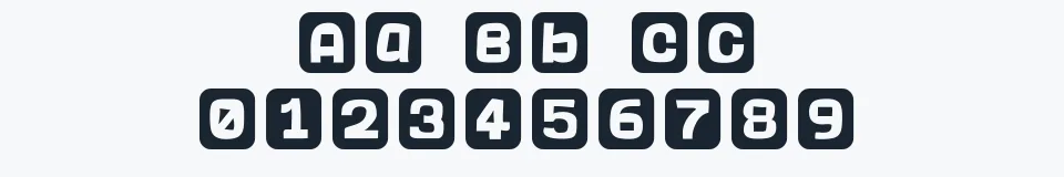 Rzeczywista próbka kroju hanko — Aa Bb Cc 0123456789