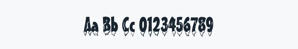 Rzeczywista próbka kroju Eiszapfen — Aa Bb Cc 0123456789