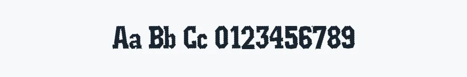 Rzeczywista próbka kroju Rat Man Bane — Aa Bb Cc 0123456789