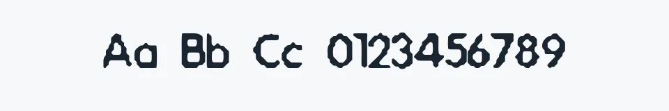 Rzeczywista próbka kroju Acid Bath — Aa Bb Cc 0123456789