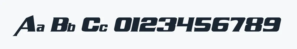 Rzeczywista próbka kroju Air Millhouse  Italic — Aa Bb Cc 0123456789