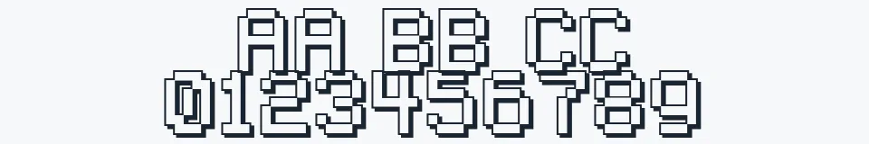 Rzeczywista próbka kroju Back to 1982 — Aa Bb Cc 0123456789