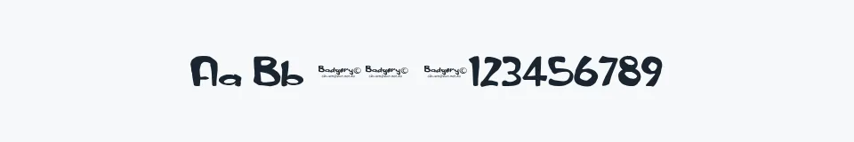 Podgląd czcionki Badgery