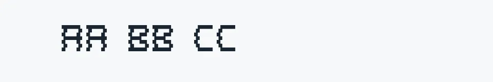 Rzeczywista próbka kroju A to Z — Aa Bb Cc 0123456789