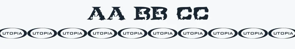Rzeczywista próbka kroju Turbulence — Aa Bb Cc 0123456789