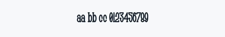 Rzeczywista próbka kroju Chachie — Aa Bb Cc 0123456789