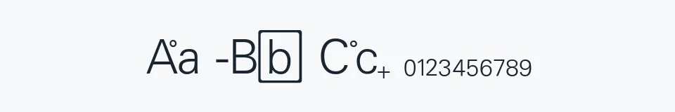 Rzeczywista próbka kroju Chemistry — Aa Bb Cc 0123456789