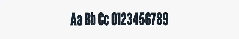 Rzeczywista próbka kroju CopperCanyonWBW — Aa Bb Cc 0123456789