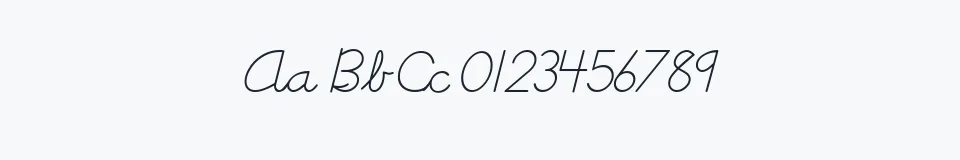 Podgląd czcionki Cursive Handwriting Tryout