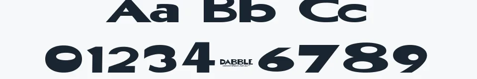 Podgląd czcionki Dabble(eval)