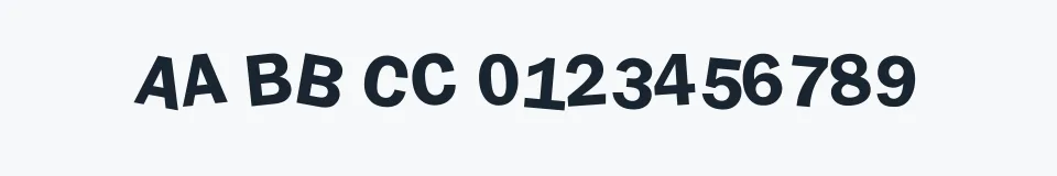 Podgląd czcionki dDAFTt-UPPERcase