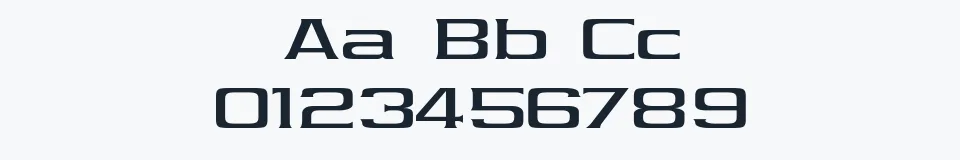 Rzeczywista próbka kroju Vibrocentric — Aa Bb Cc 0123456789