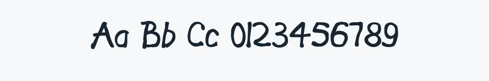 Rzeczywista próbka kroju Expletive Deleted — Aa Bb Cc 0123456789