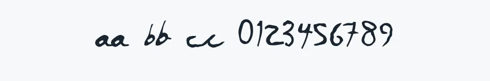 Rzeczywista próbka kroju Violation — Aa Bb Cc 0123456789