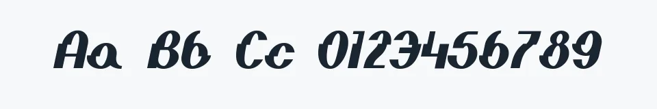 Rzeczywista próbka kroju Elephant manItalic — Aa Bb Cc 0123456789