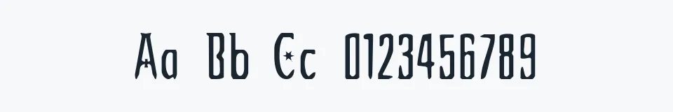 Rzeczywista próbka kroju Extemplary — Aa Bb Cc 0123456789
