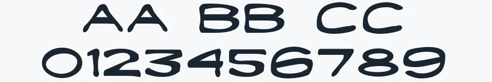 Rzeczywista próbka kroju Fanboy Hardcore — Aa Bb Cc 0123456789
