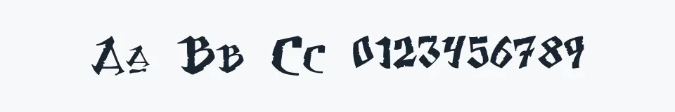 Podgląd czcionki Flat Earth Scribe
