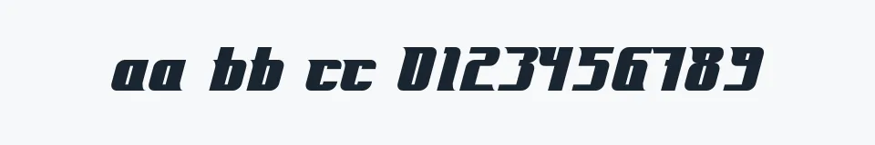 Rzeczywista próbka kroju Fontovision — Aa Bb Cc 0123456789