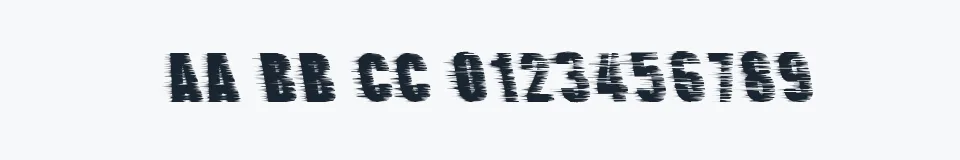 Rzeczywista próbka kroju Ground Zero — Aa Bb Cc 0123456789