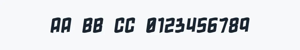 Rzeczywista próbka kroju Gimmicky — Aa Bb Cc 0123456789