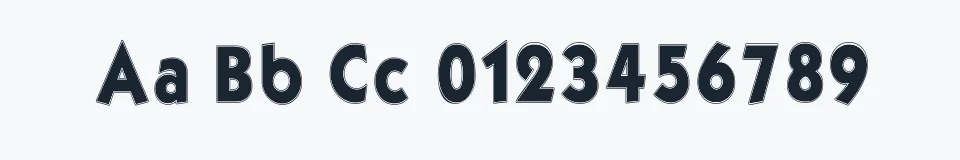 Rzeczywista próbka kroju Gorlock — Aa Bb Cc 0123456789